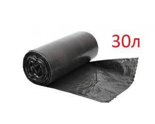 Мешок для мусора ПНД 30л 30шт черный