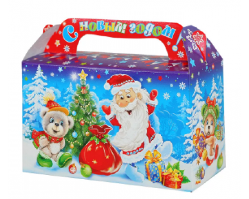 Коробка НГ Зимушка 175х70х100 500гр (уп250)