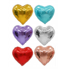 Шар фольгированный 10"/22,5см Сердце ЦВЕТ В АССОРТИМЕНТЕ