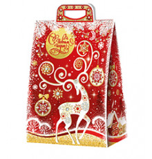 Коробка НГ Олень 230*100*330 2000гр (уп150)