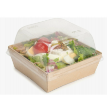 Упаковка квадратная SmartPack 800 ДНО+КРЫШКА КРАФТ 163х163х56 (50/200)